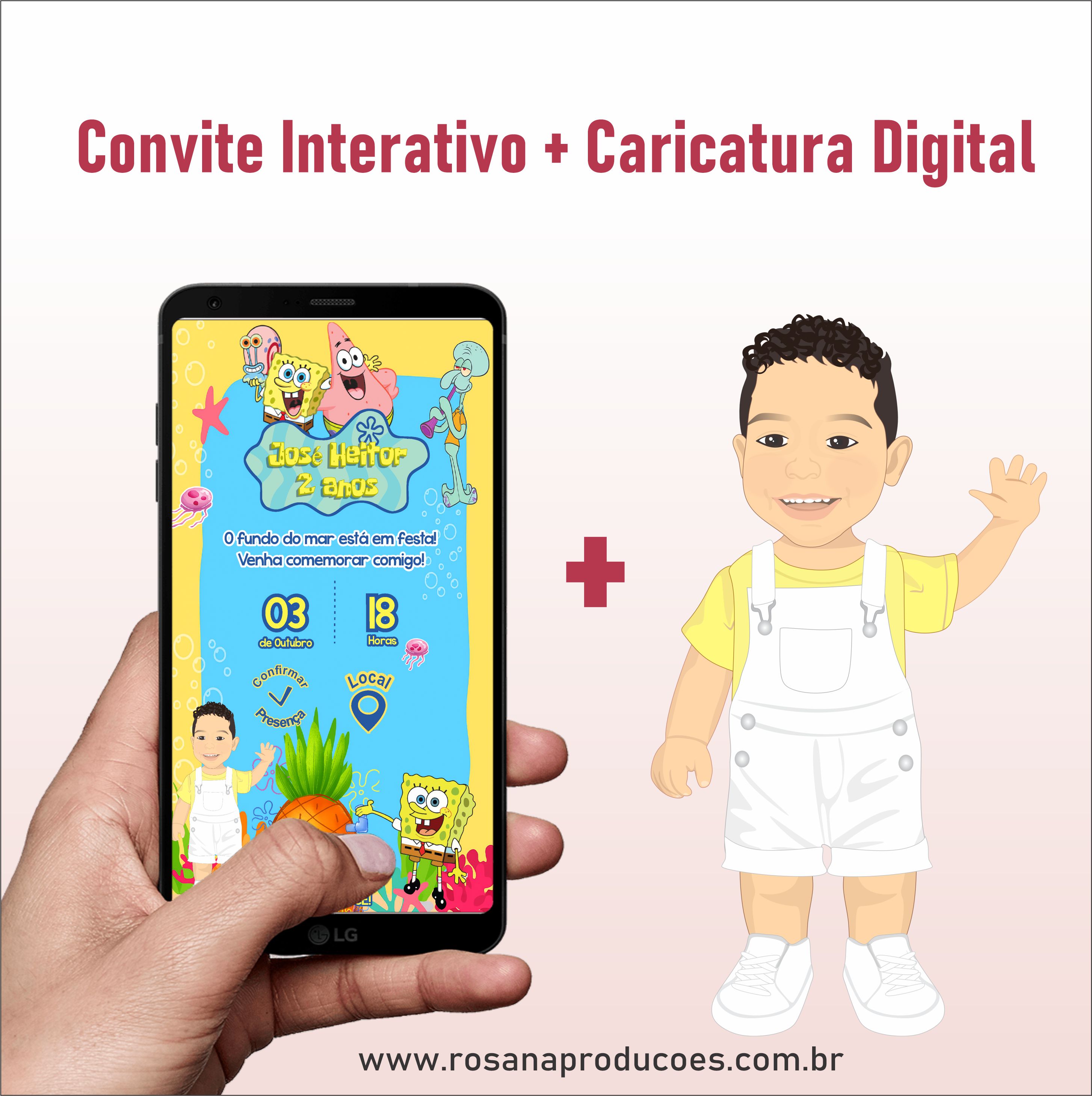 Convite Interativo + Caricatura digital