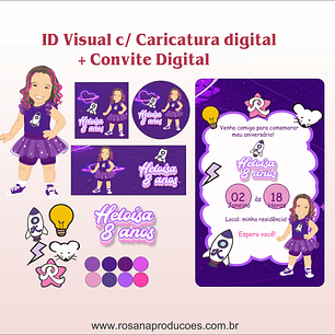 KIT ID VISUAL C/ CARICATURA + CONVITE DIGITAL