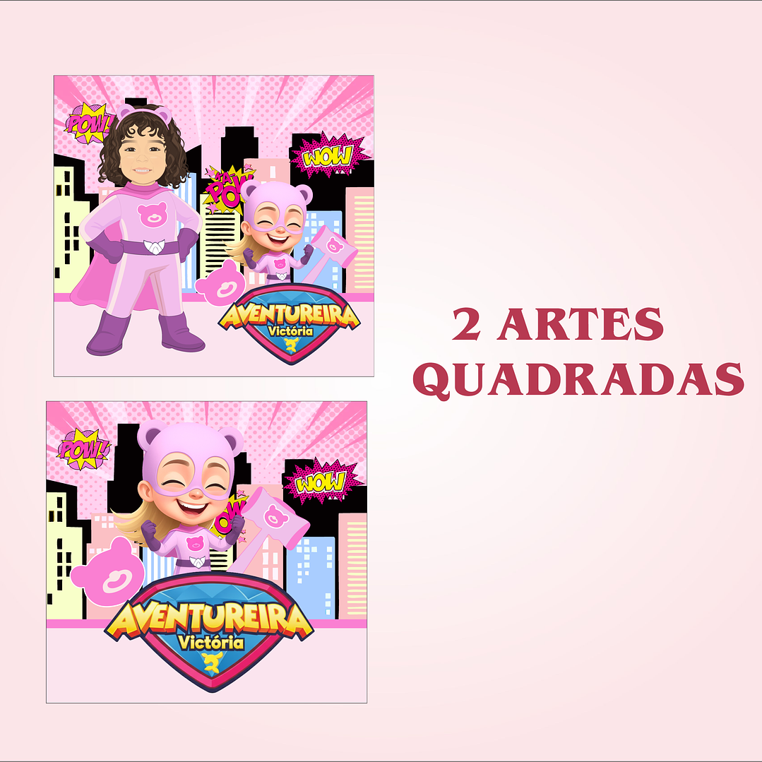 KIT ID VISUAL C/ CARICATURA + CONVITE INTERATIVO 2