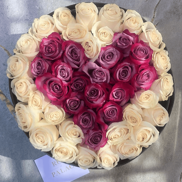 44 Rose Box | Dos colores de rosas