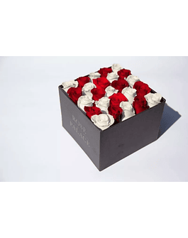  25 Roses box | Dos colores de rosas