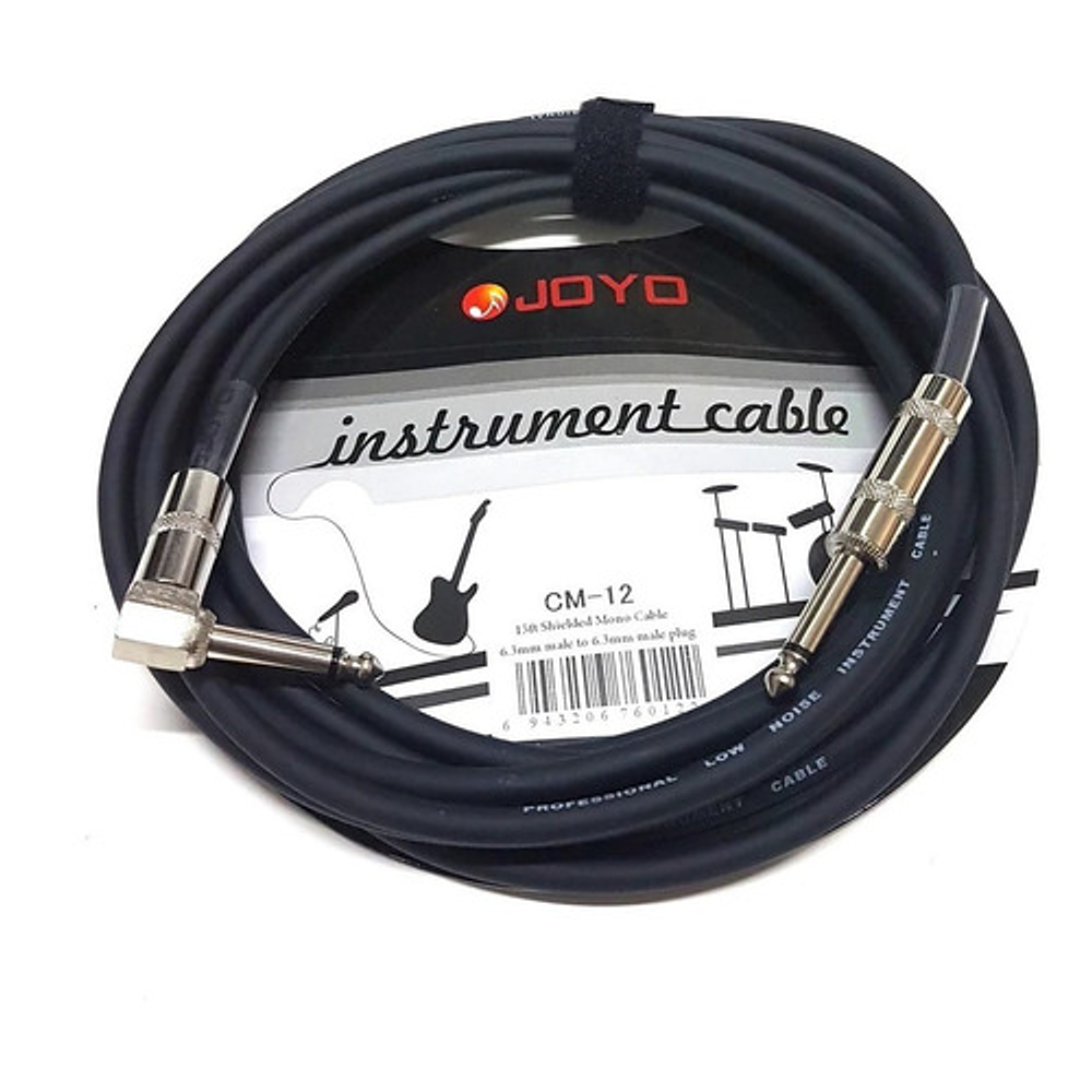 Cable de Guitarra / Instrumento Joyo CM-12 Rec/ang 4,5 Mts 