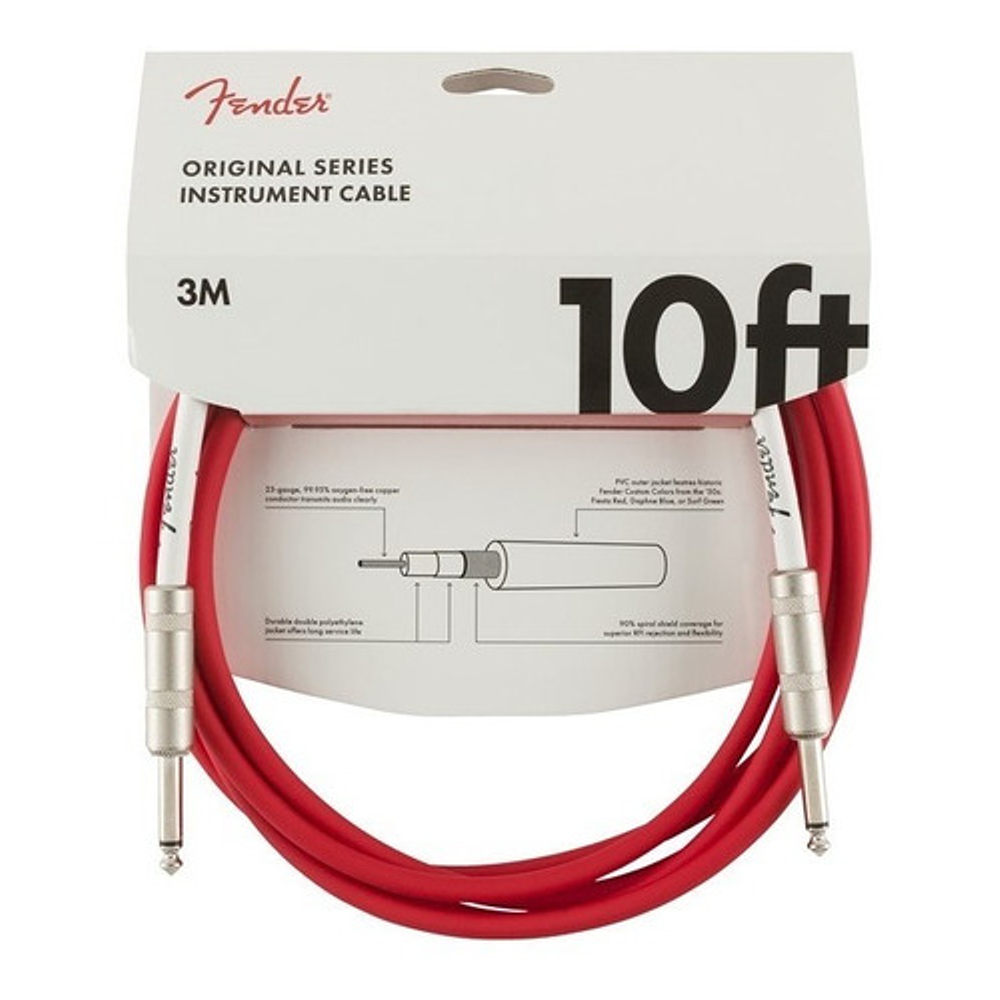 Cable Fender Original Series Fiesta Red 3m Recto-Recto