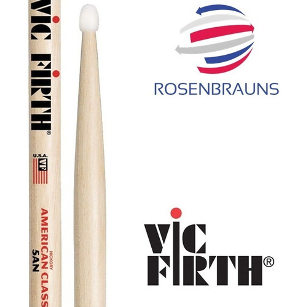 Baqueta Vic Firth American Classic 5B Punta De Nylon