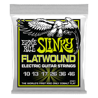 Regular Slinky Flatwound Electric Guitar Strings - 10-46 gauge	 