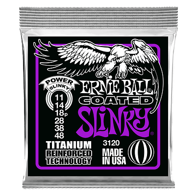 Power Slinky Coated Titanium RPS Electric Guitar Strings 11-48