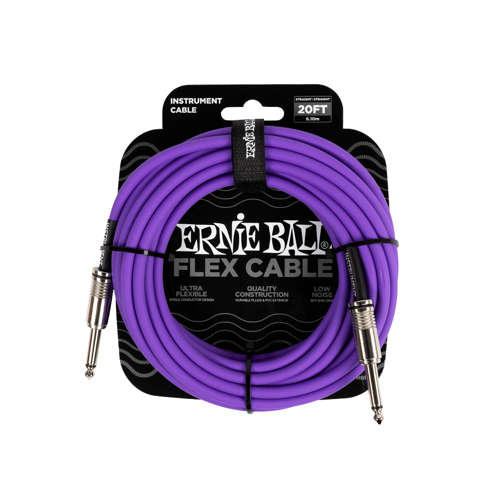 Flex Instrument Cable Straight/Straight 20ft - Purple 