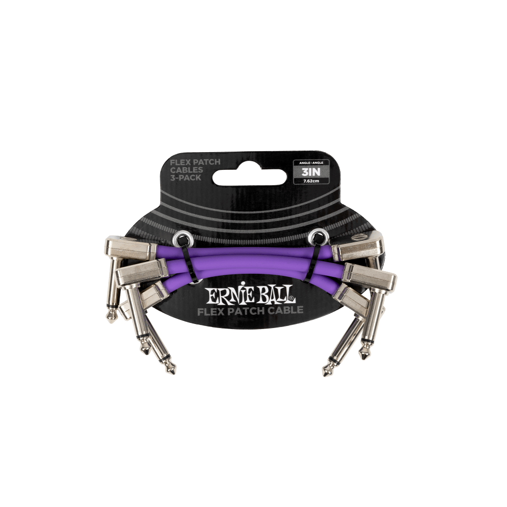 Pack 3 Cables Patch Flex 7,5cm - Purple P06451