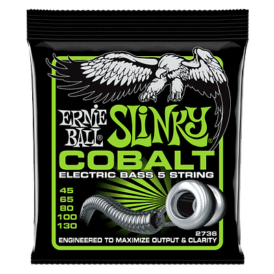 Bass 5 Slinky Cobalt Electric Bass Strings - 45-130 