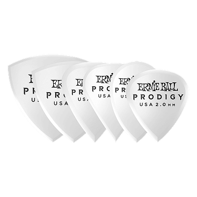 2.0mm White Multipack Prodigy Picks 6-pack 