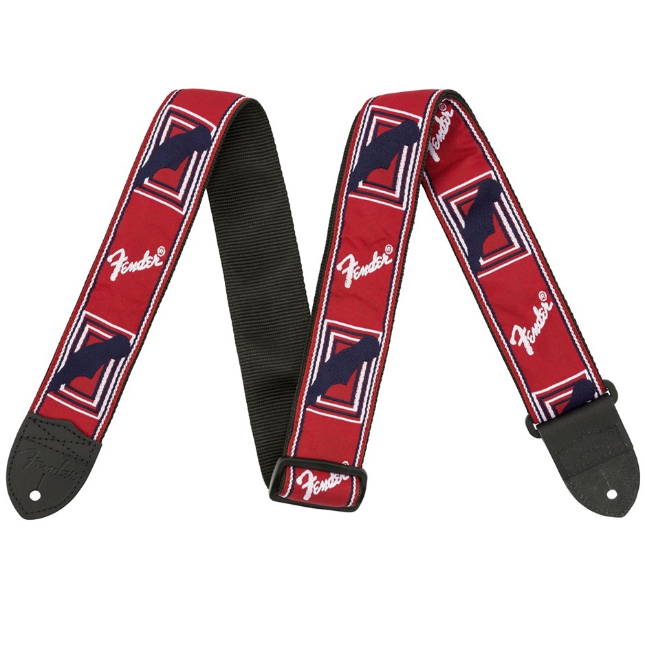 Correa Fender para Guitarra/Bajo Monogrammed Red/Blue/White