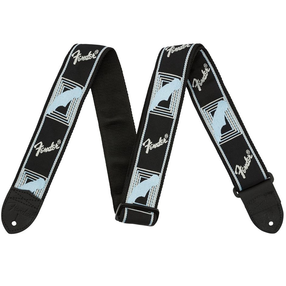 Correa Fender para Guitarra/Bajo Monogrammed Black/Gray/Lightblue