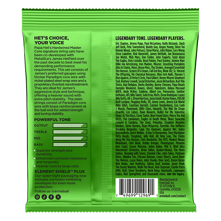 Cuerdas para Guitarra Eléctrica Papa Het's Signature 11-50 2