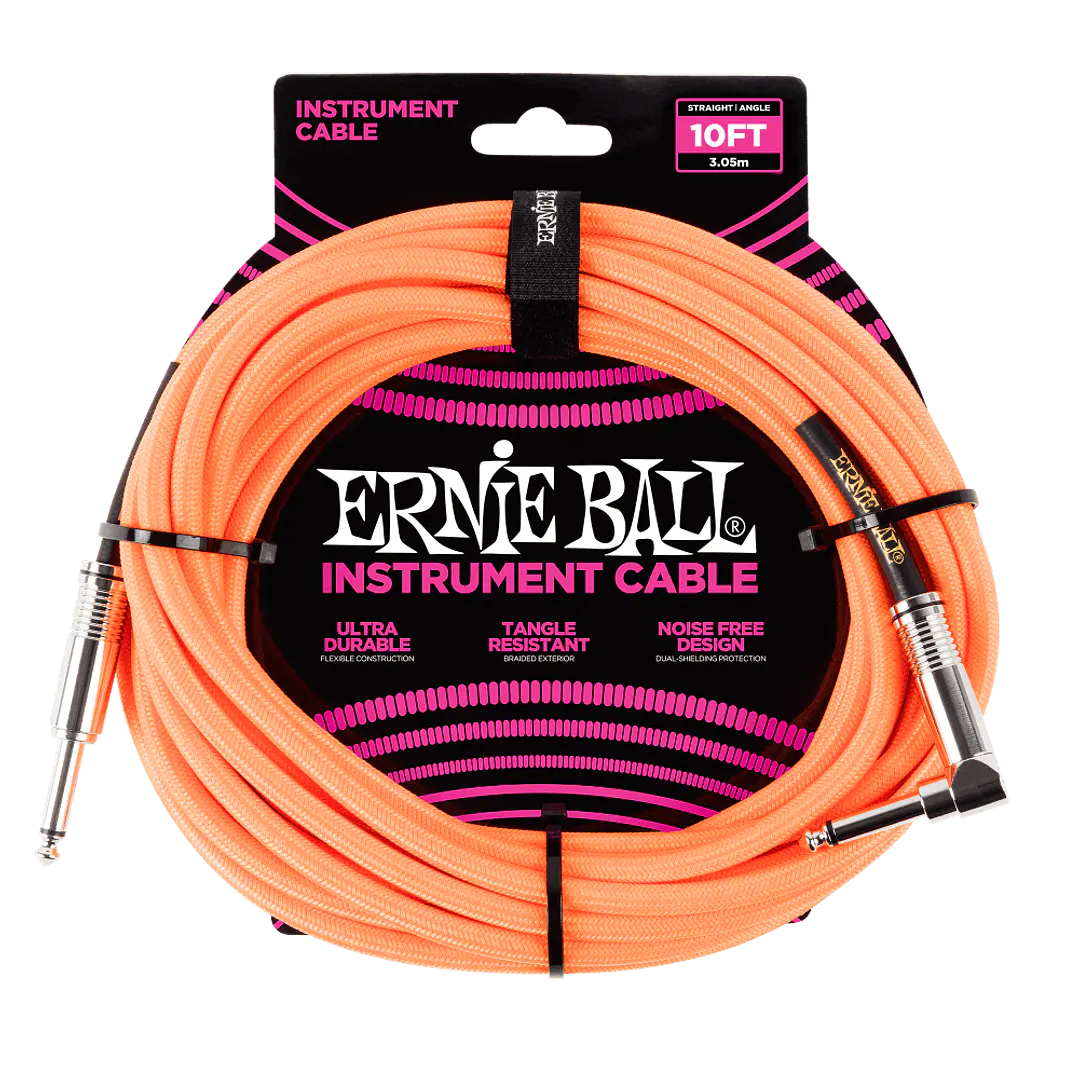 Cable de Instrumento Trenzado Recto/Angulado 3m - Neon Orange P06079 1
