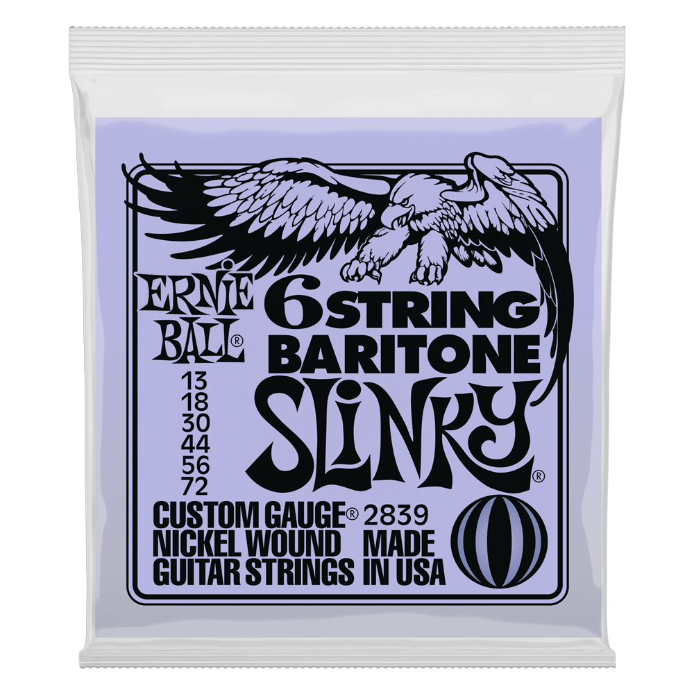 Cuerdas para Guitarra Eléctrica 6-String Slinky w/ small ball end 29 5/8 scale Baritone 13-72  P02839