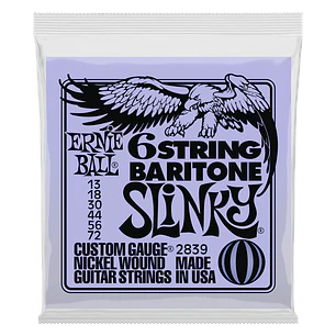 Cuerdas para Guitarra Eléctrica 6-String Slinky w/ small ball end 29 5/8 scale Baritone 13-72  P02839 - OPEN BOX