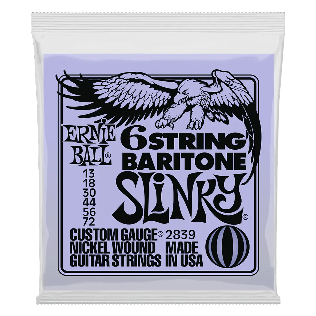 Cuerdas para Guitarra Eléctrica 6-String Slinky w/ small ball end 29 5/8 scale Baritone 13-72  P02839 - OPEN BOX 1