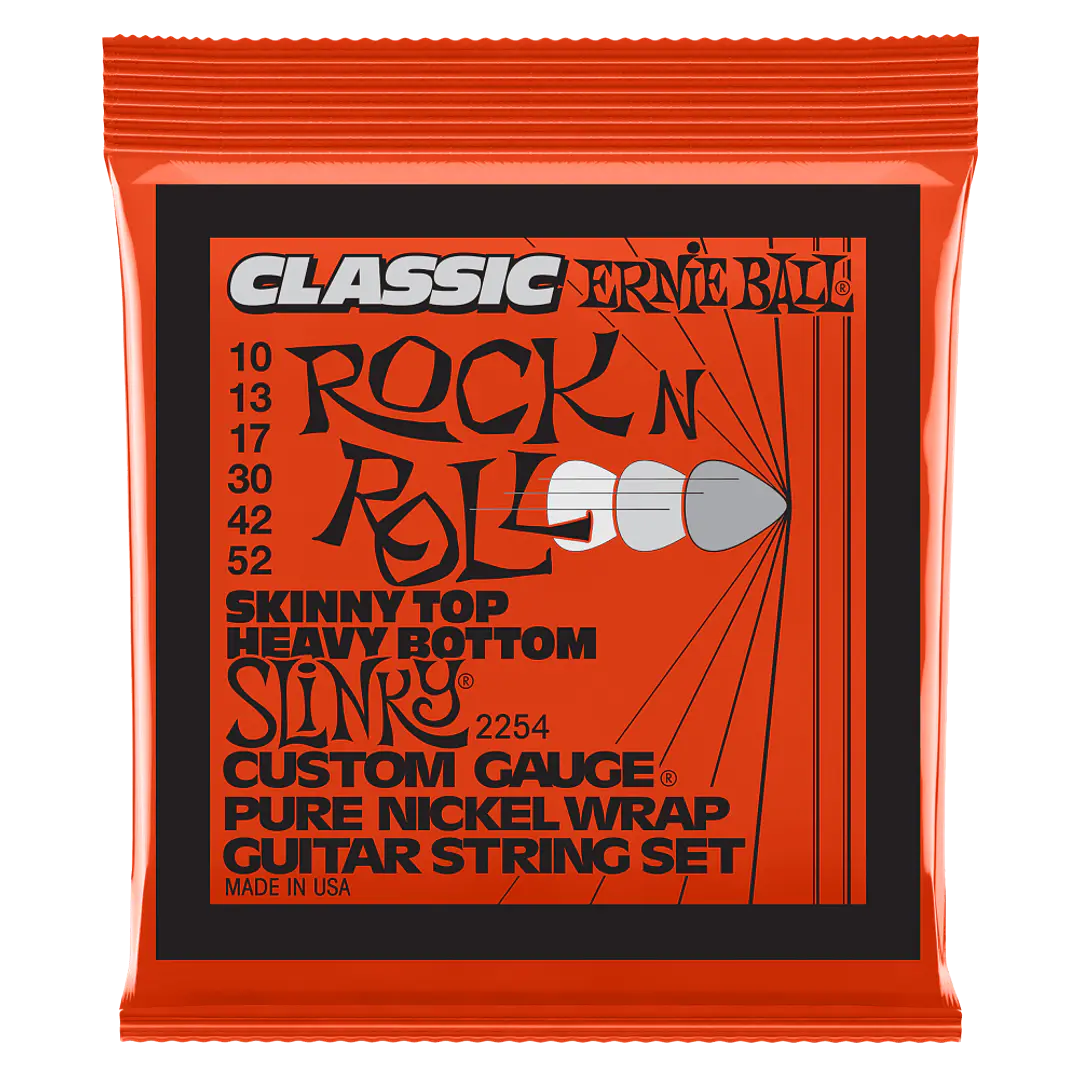 Cuerdas para Guitarra Eléctrica Skinny Top Heavy Bottom Classic Rock n Roll 10-52 P02254 1