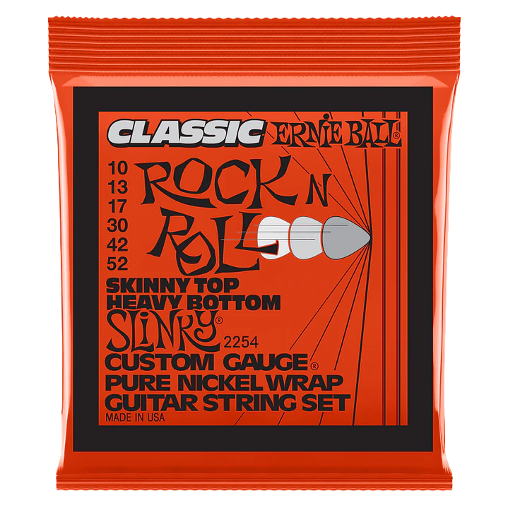 Cuerdas para Guitarra Eléctrica Skinny Top Heavy Bottom Classic Rock n Roll 10-52 P02254 1