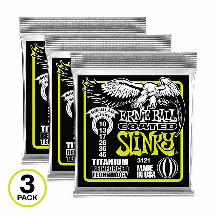 Pack 3 Cuerdas Regular Slinky Coated Titanium RPS 10-46 P03121 1
