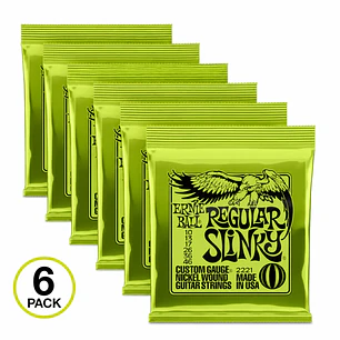 Pack 6 Sets para Guitarra Eléctrica Regular Slinky 10-46 P02221