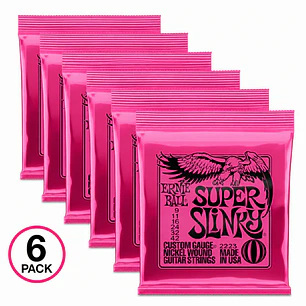 Pack 6 Sets para Guitarra Eléctrica Super Slinky 9-42 P02223