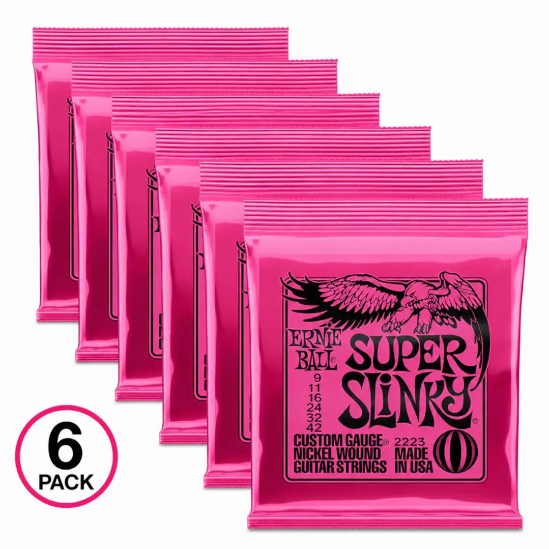 Pack 6 Sets para Guitarra Eléctrica Super Slinky 9-42 P02223 1