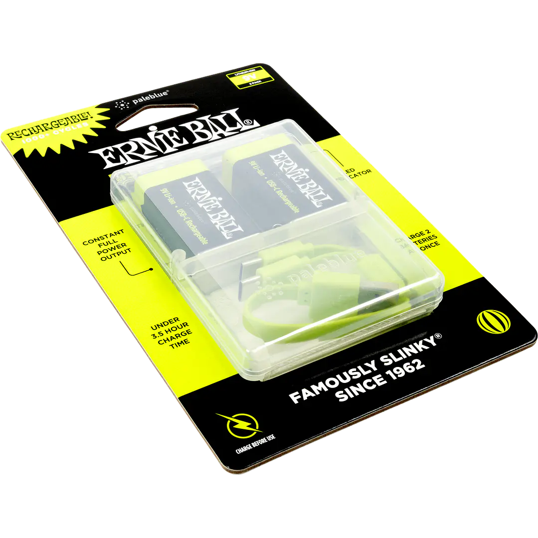 Batería USB‑C recargable 9V Ernie Ball by Paleblue — Pack de 2 2