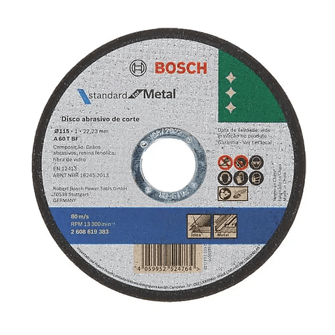 Disco de Corte 4 1/2 115x1,0mm Metal Inoxidable BOSCH (Pack 50 uni)