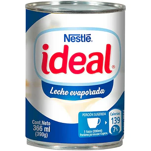 Leche evaporada Ideal 