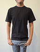Polera lisa cuello redondo negra - Miniatura 1