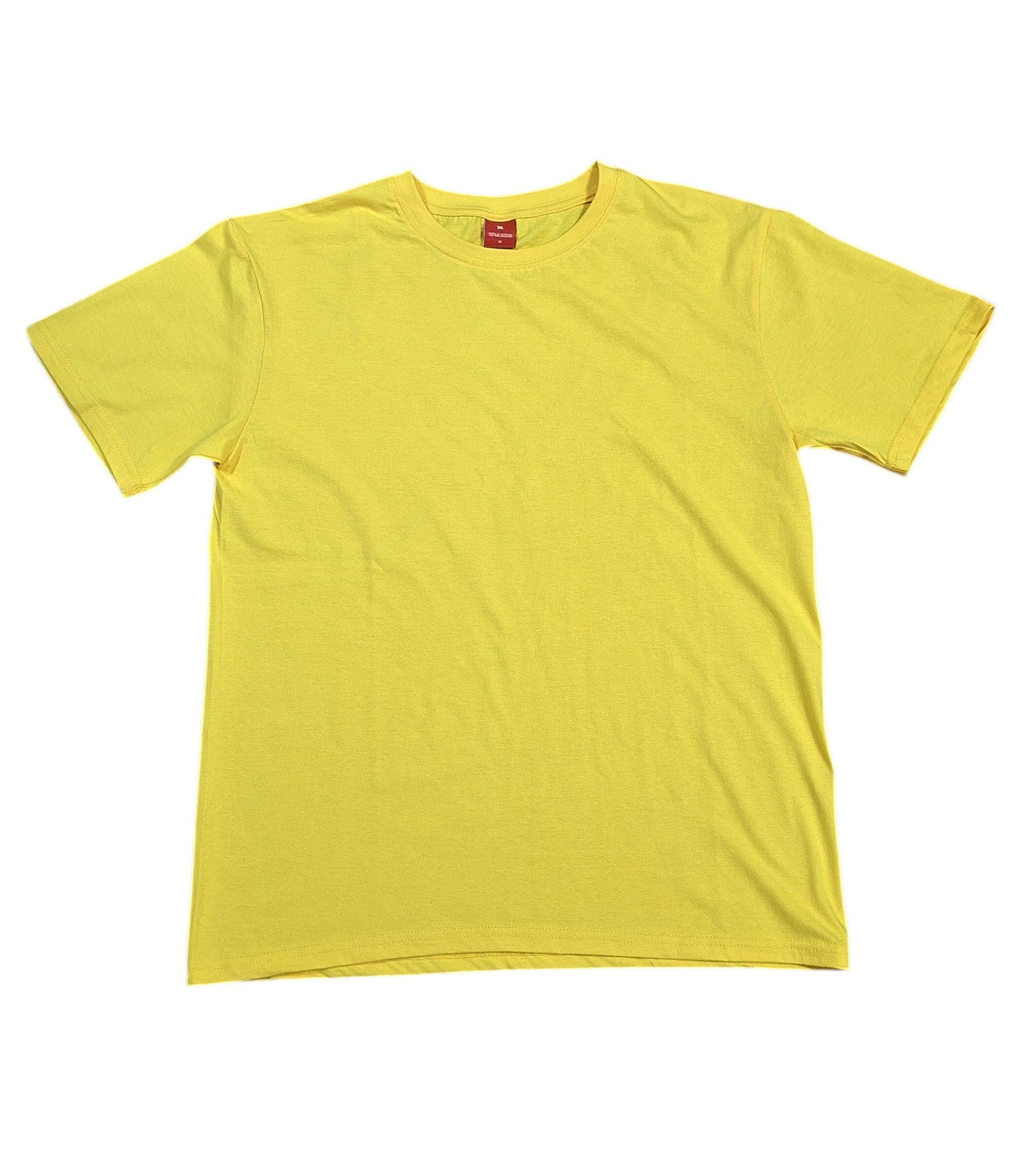 Polera lisa cuello redondo amarillo 2