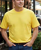 Polera lisa cuello redondo amarillo - Miniatura 3