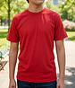 Polera lisa cuello redondo roja - Miniatura 1