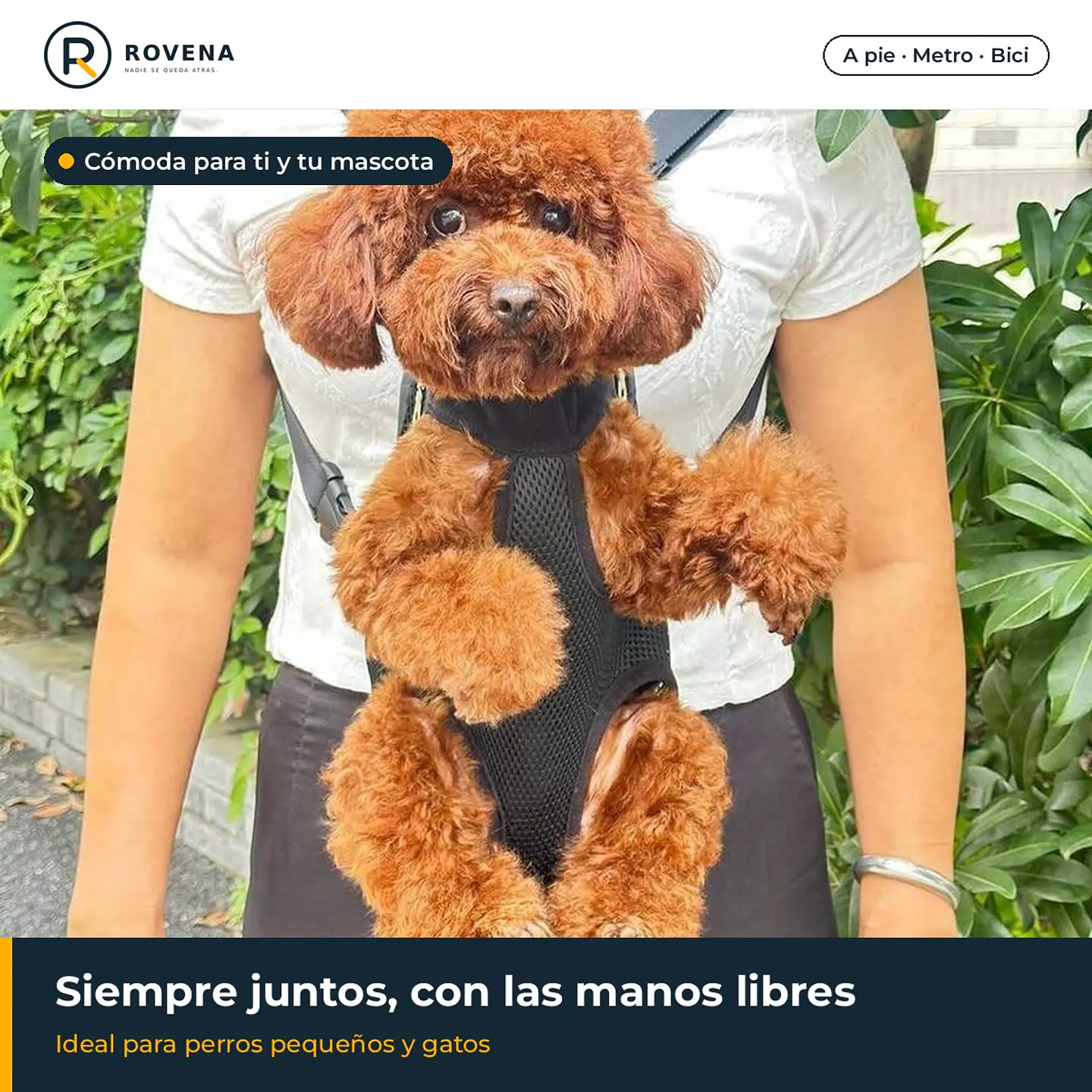 Mochila canguro para mascotas talla M 2