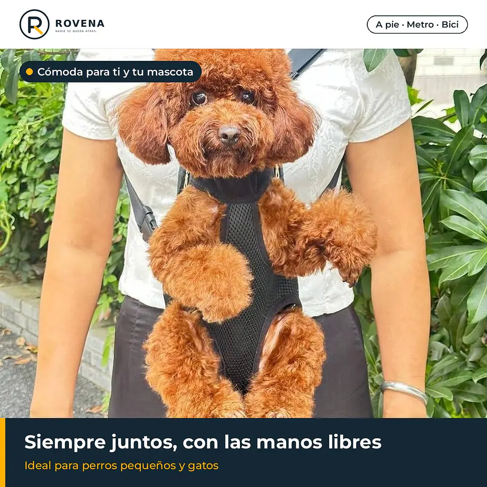 Mochila canguro para mascotas talla M 2