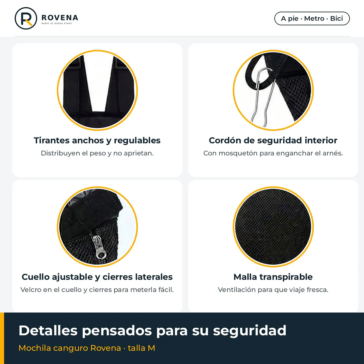 Mochila canguro para mascotas talla M 3