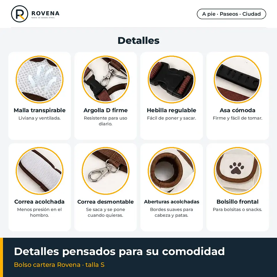 Bolso cartera para mascotas talla S (2 a 4 kg) 4