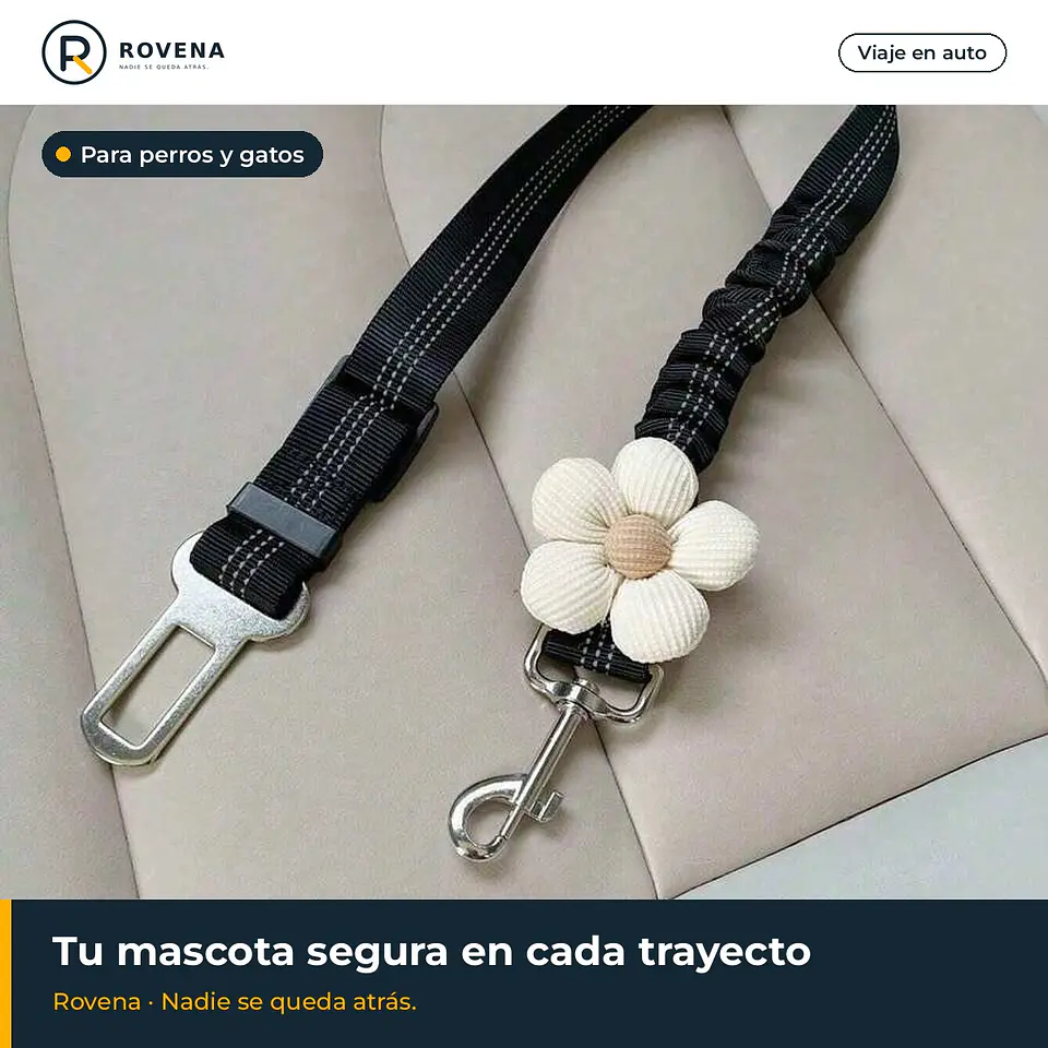Cinturón de seguridad elástico reflectante para auto (pack 2) 4