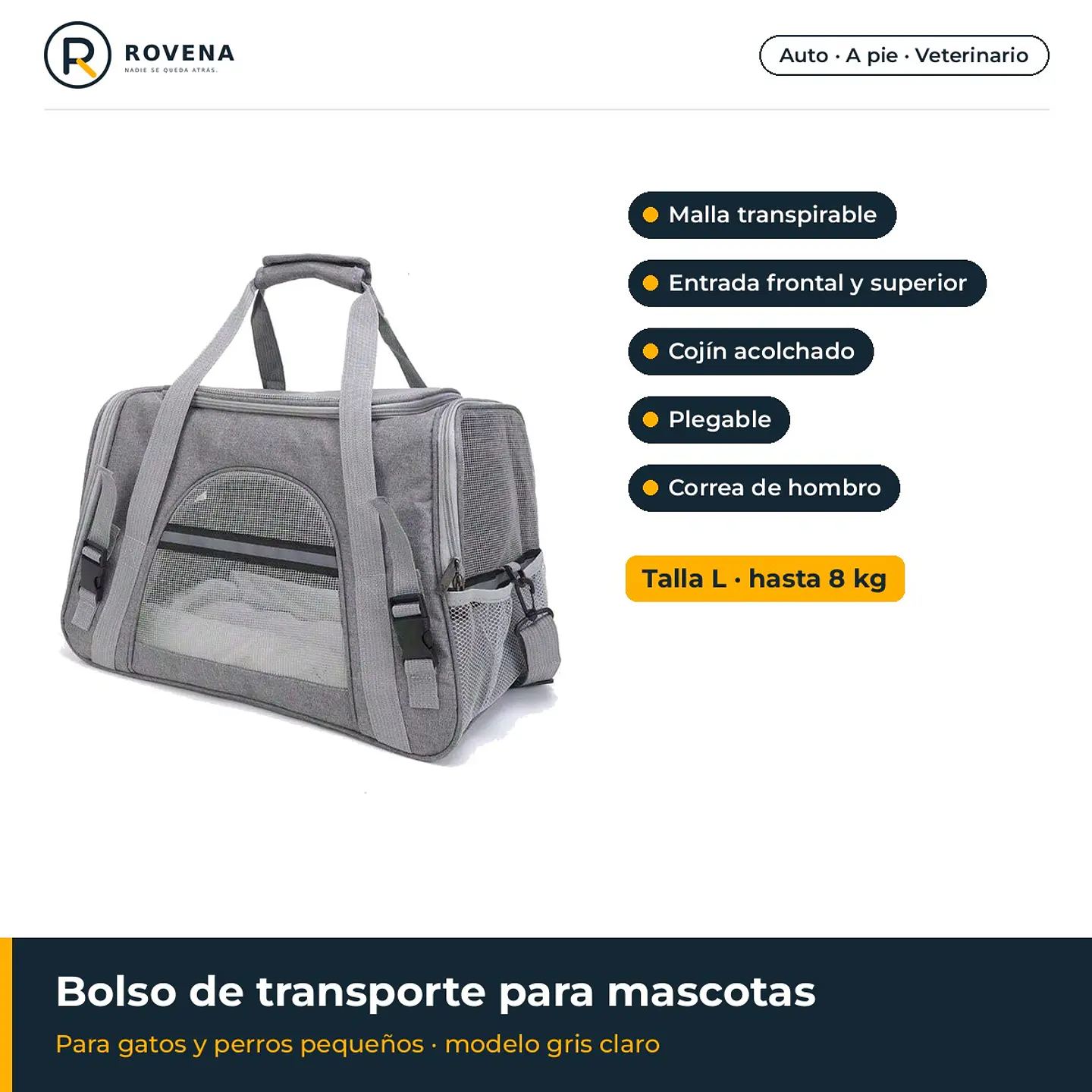 Bolso de transporte para mascotas talla L (hasta 8 kg) 1