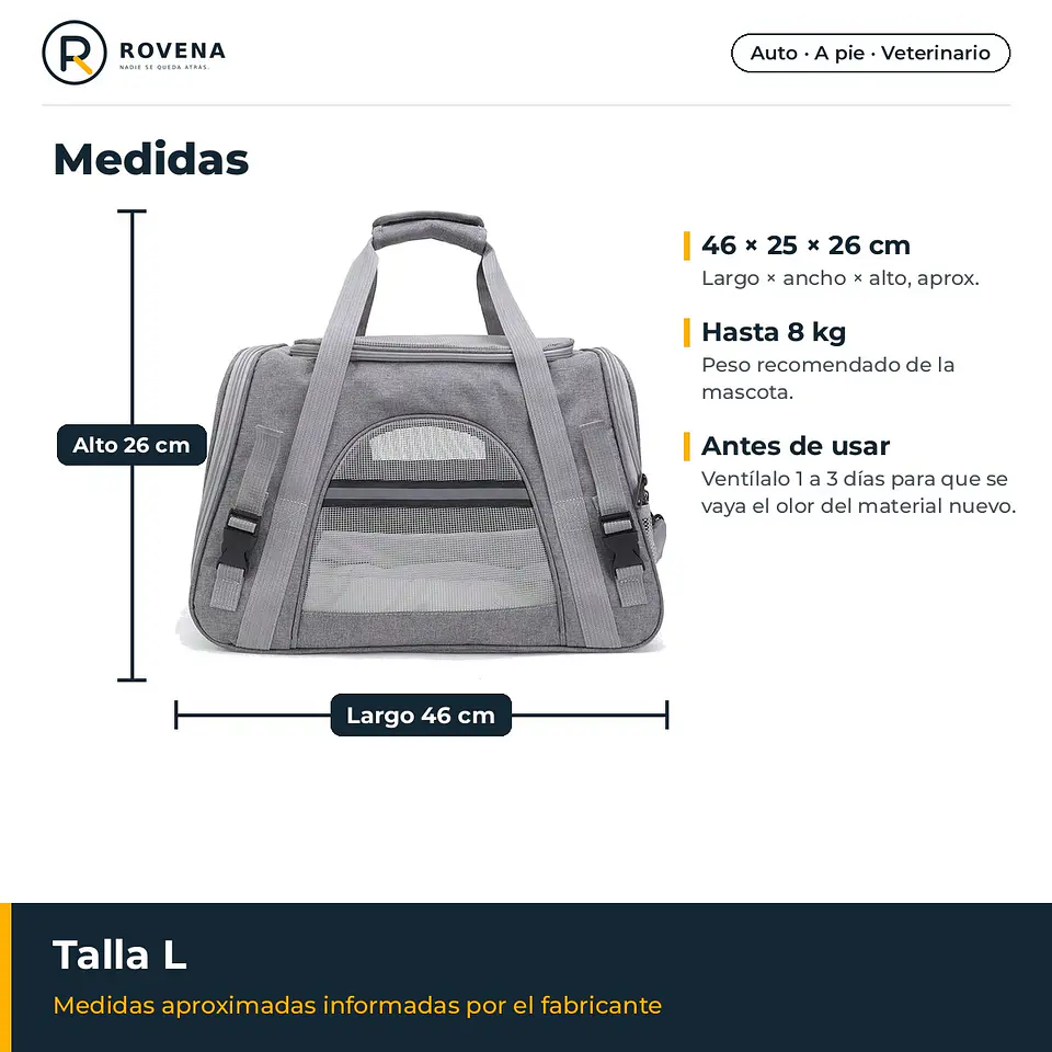 Bolso de transporte para mascotas talla L (hasta 8 kg) 4