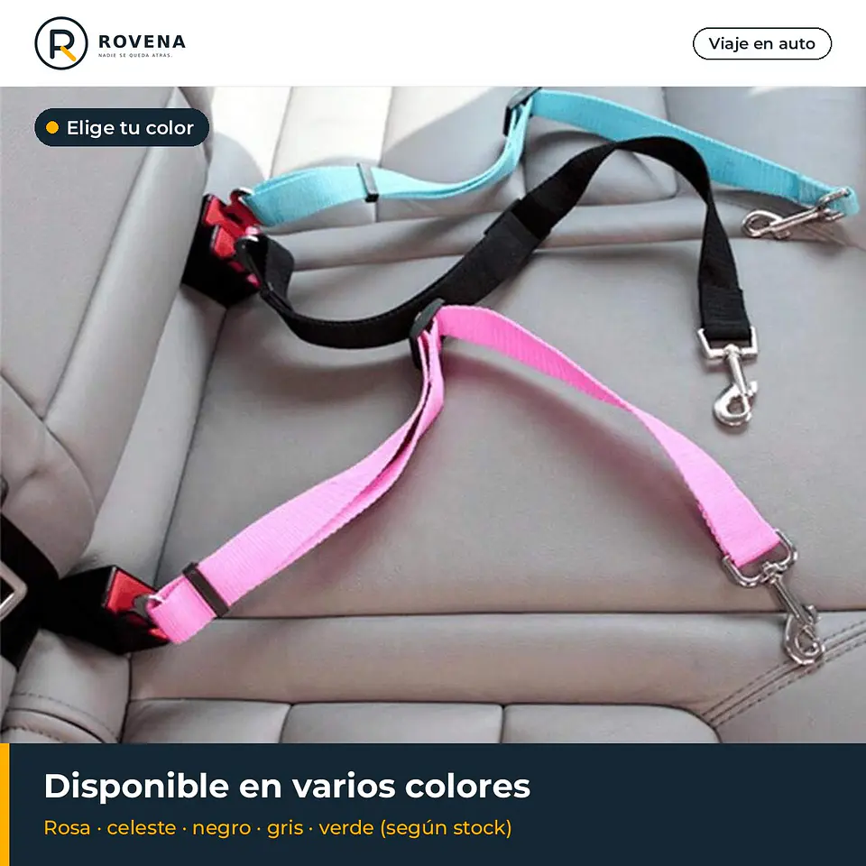 Cinturón de seguridad para mascotas en el auto 8