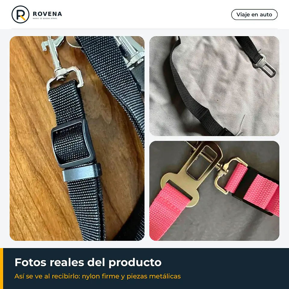 Cinturón de seguridad para mascotas en el auto 9