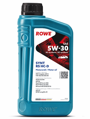 ACEITE MOTOR HIGHTEC SYNT RS HC-D SAE 5W-30