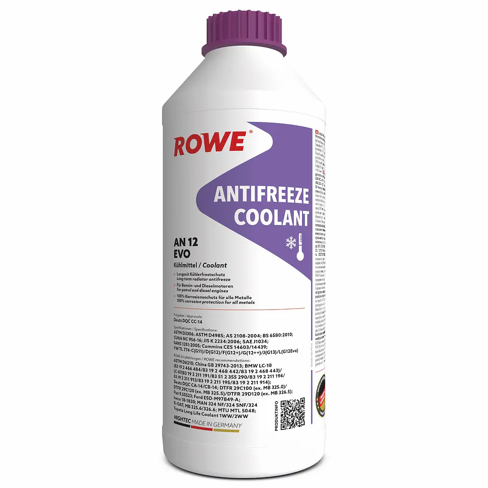 ANTICONGELANTE CONCENTRADO AN 12 EVO (G12 EVO) compatible G11, G12+, G12++ y G13 ROSADO 1