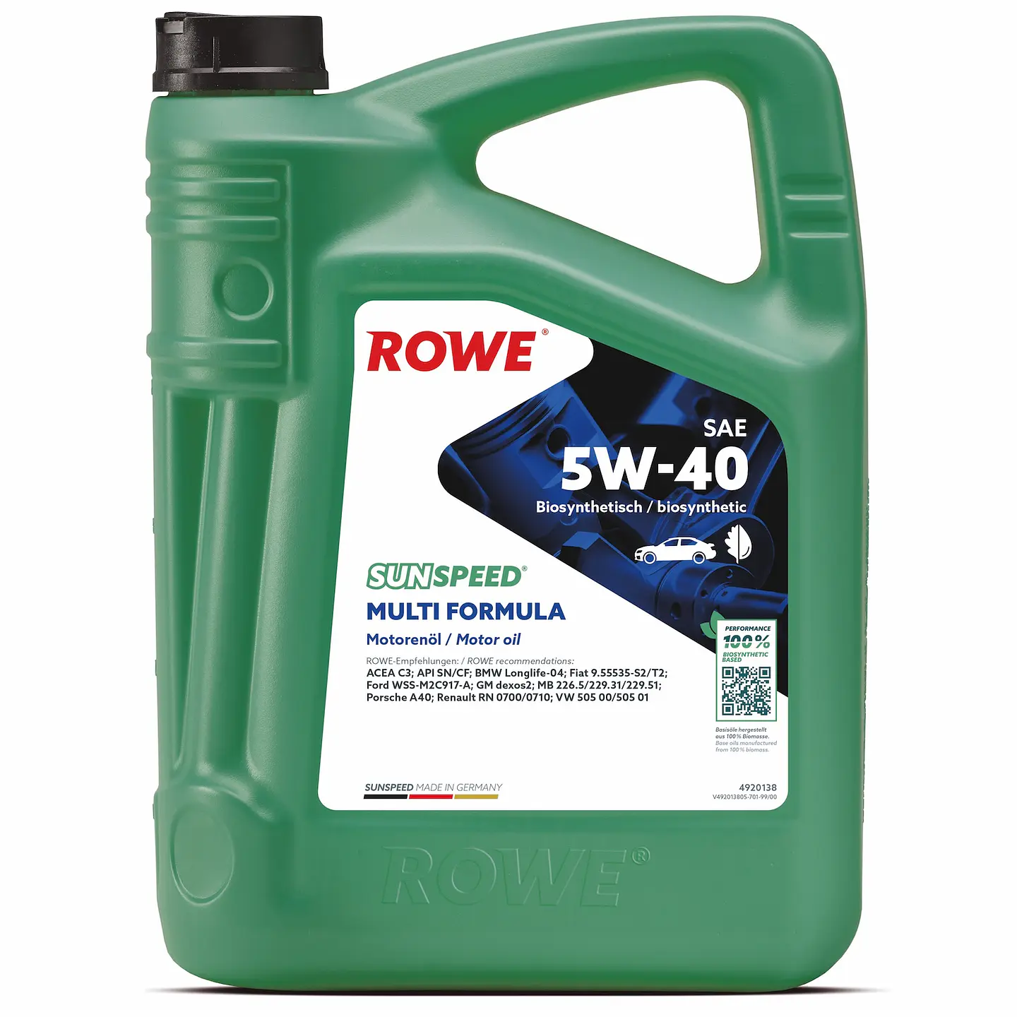 ACEITE MOTOR SUNSPEED MULTI FORMULA 5W-40 2