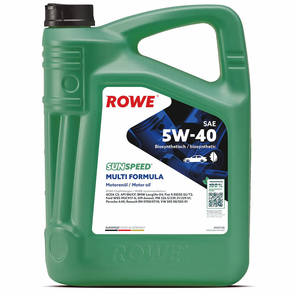 ACEITE MOTOR SUNSPEED MULTI FORMULA 5W-40 2