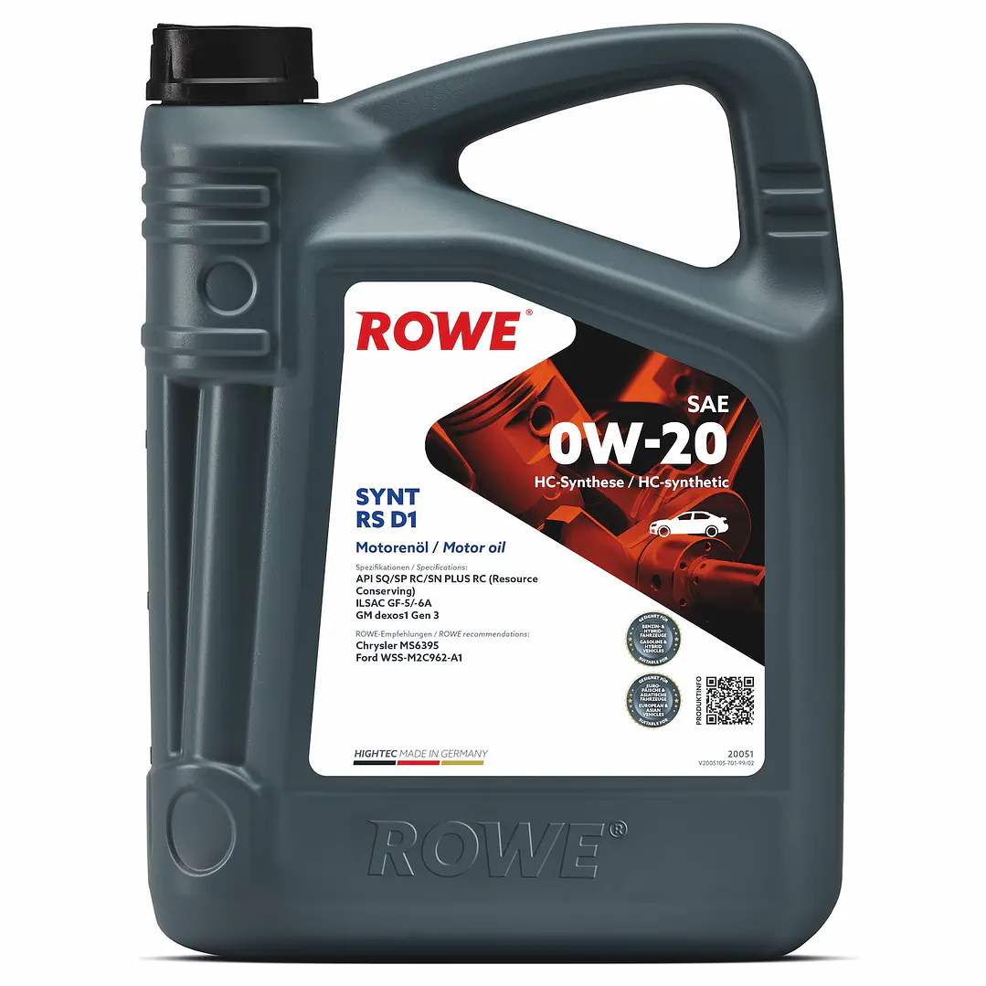 ACEITE MOTOR HIGHTEC SYNT RS D1 SAE 0W-20 1