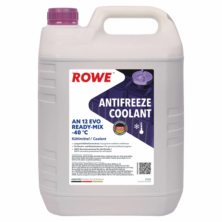 ANTICONGELANTE DILUIDO AN 12 EVO (G12 EVO) -40°C  2