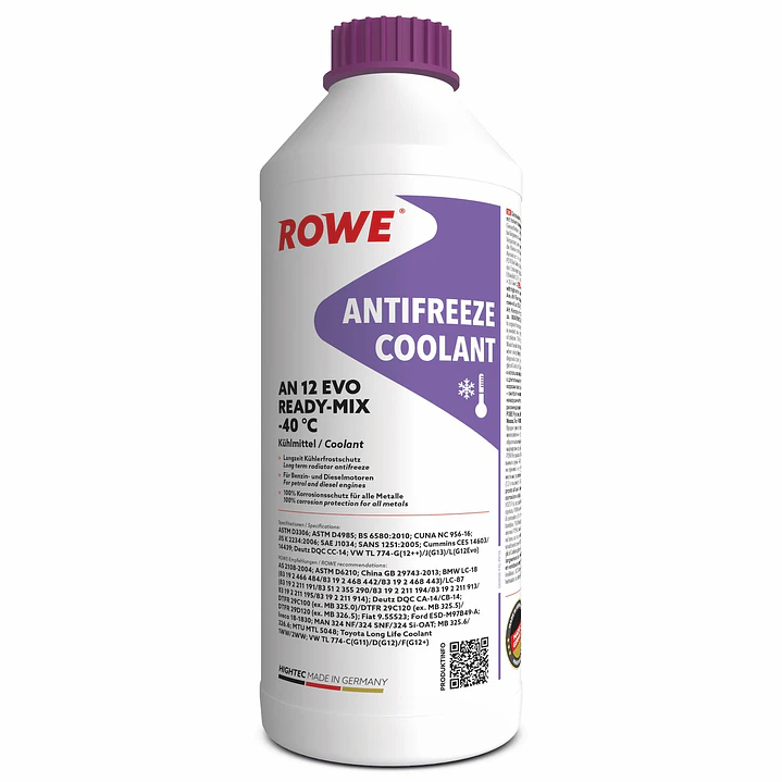 ANTICONGELANTE DILUIDO AN 12 EVO (G12 EVO) -40°C  1